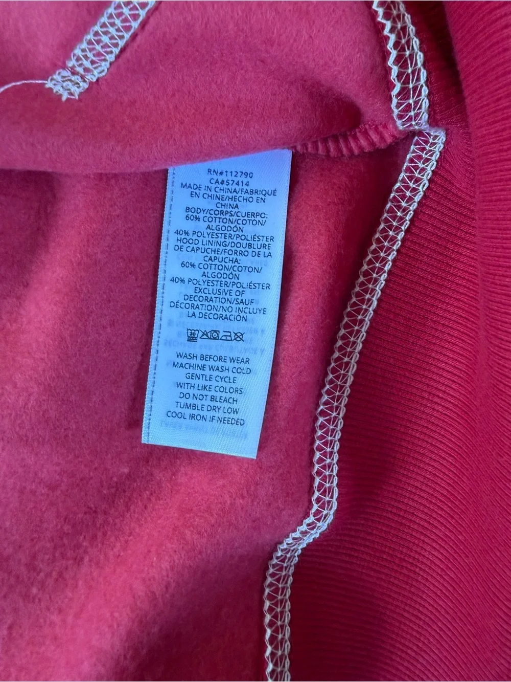 True Religion Red Zip-Up Hoodie with Contrast Stitching